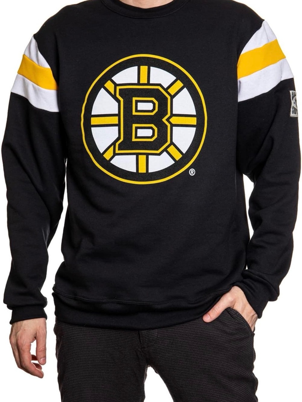 Boston Bruins Black Crewneck Sweatshirt | NHL Hockey Pullover